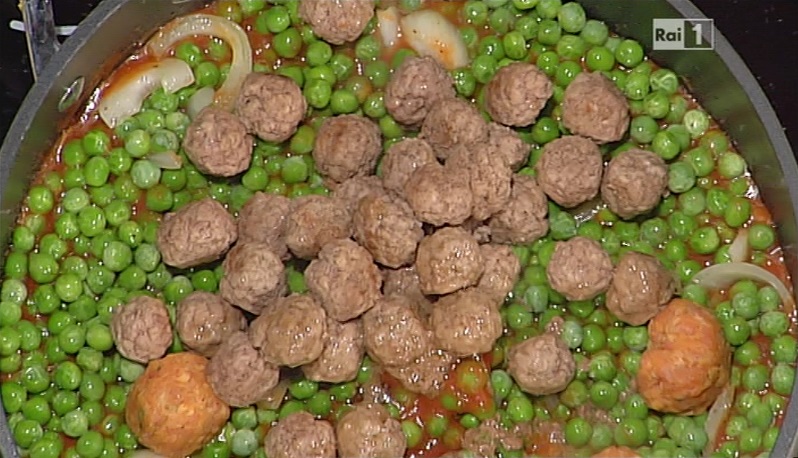 polpette con piselli