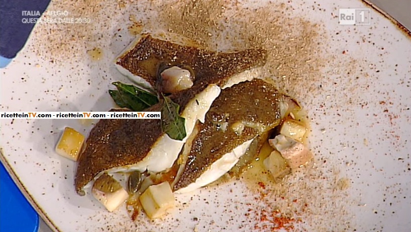 rombo con funghi porcini