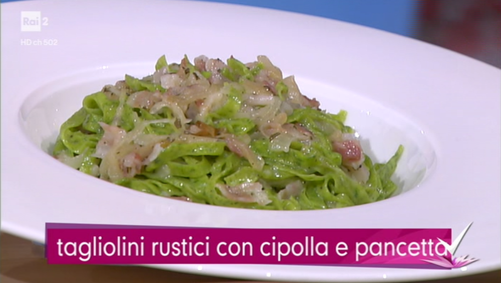 tagliolini rustici con cipolla e pancetta