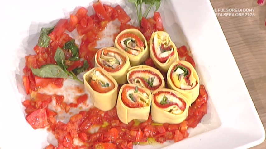 rotolo freddo di pasta e peperoni di Luisanna Messeri