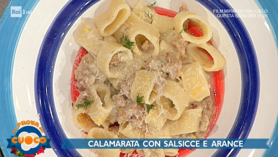 calamarata con salsicce e arance di Fabio Campoli