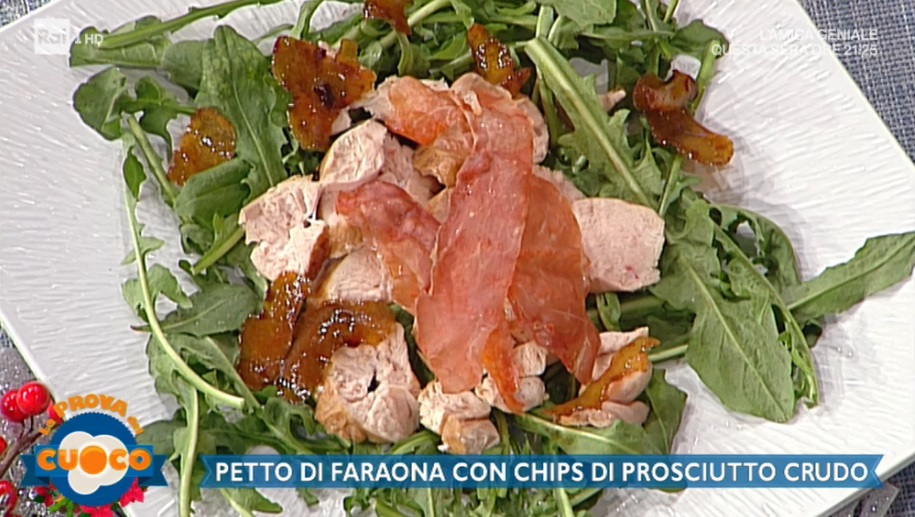 petto di faraona con chips di prosciutto crudo di Clara Zani