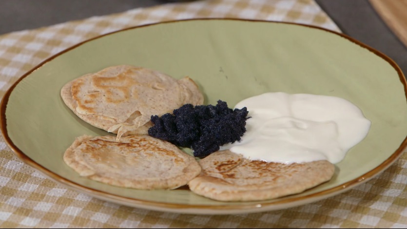 blinis con caviale