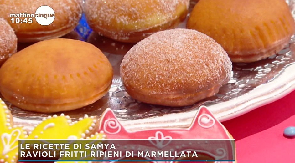 ravioli fritti ripieni di marmellata di Samya