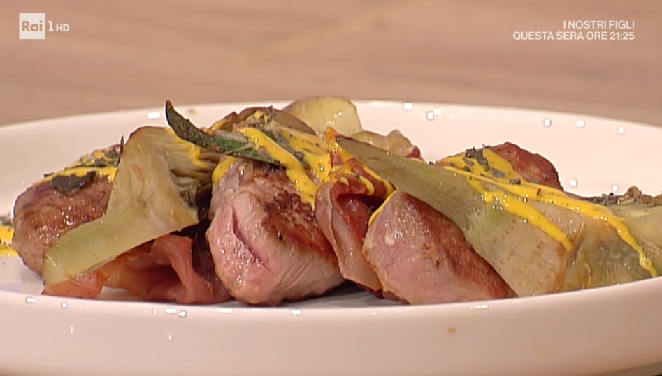 saltimbocca alla romana con carciofi di Natale Giunta