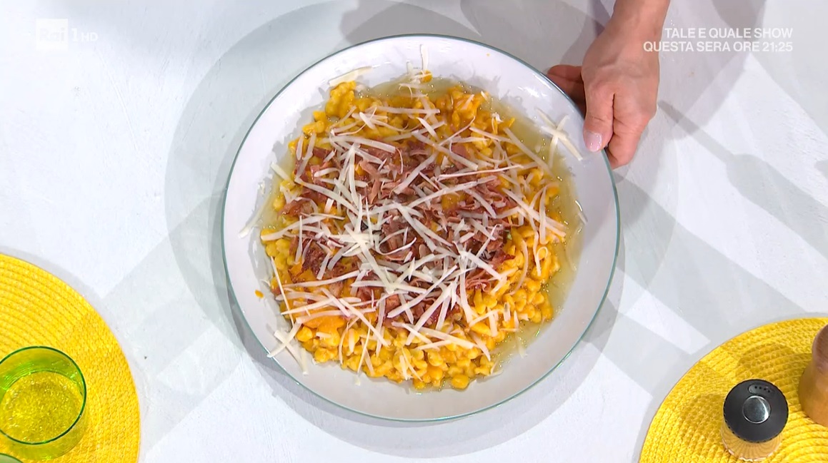 spatzle con zucca e speck croccante di Barbara De Nigris