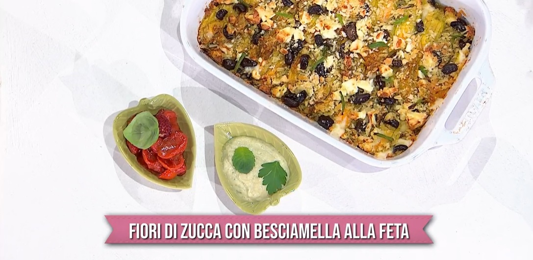 fiori di zucca con besciamella alla feta di gemelli Billi