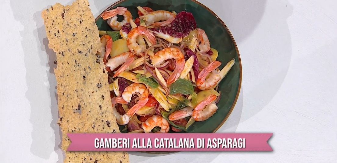 gamberi alla catalana di asparagi di gemelli Billi