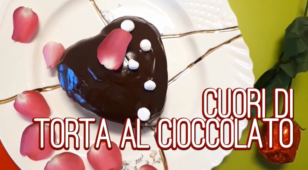 cuori di torta al cioccolato