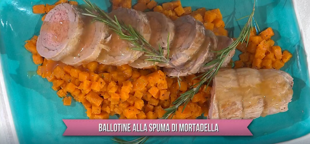 ballotine alla spuma di mortadella di Chloe Facchini