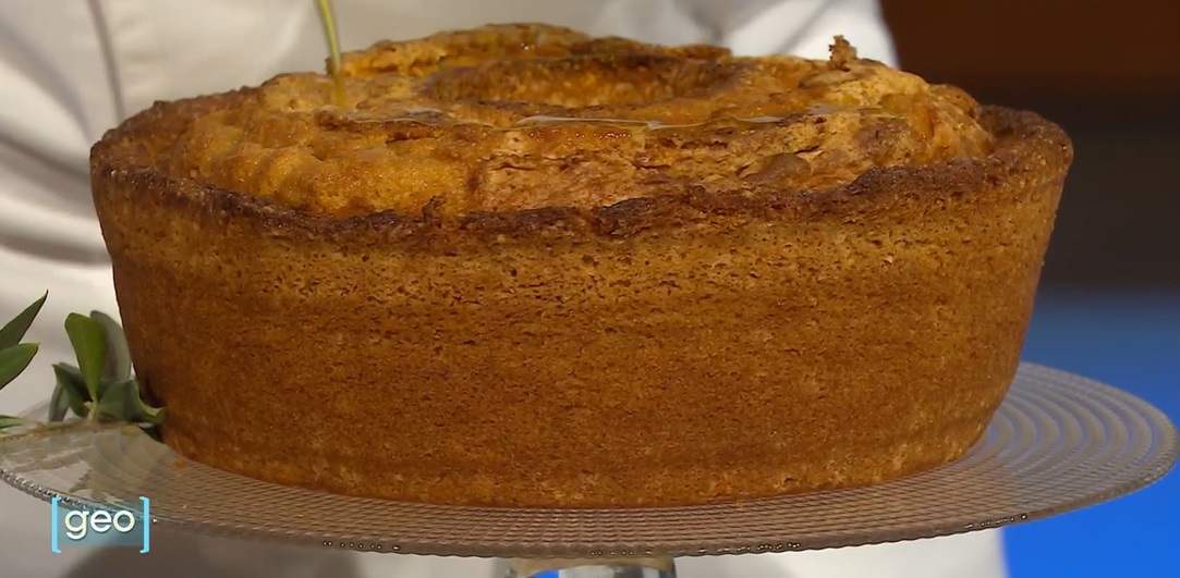 torta all'olio con crema all'arancia