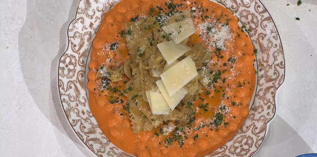 lasagne con carciofi e ceci