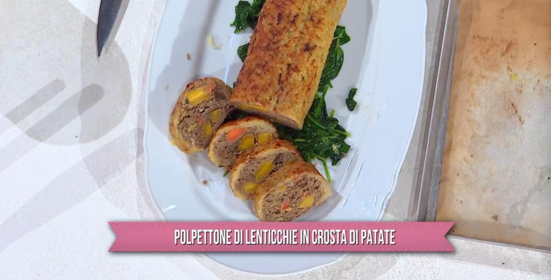 polpettone di lenticchie in crosta di patate di Antonio Paolino