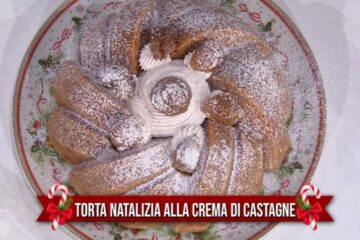 torta natalizia alla crema di castagne