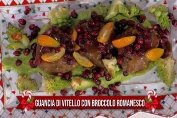 guancia di vitello con broccolo romanesco di Gian Piero Fava