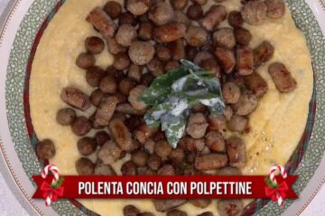 polenta concia con polpettine di Francesca Marsetti