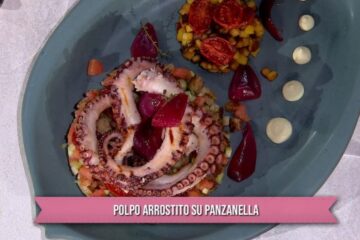 polpo arrostito su panzanella di Gian Piero Fava