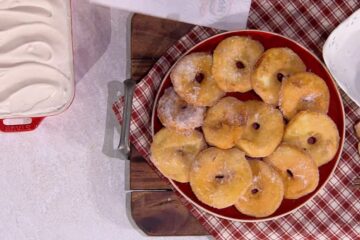 frittelle di mele con gelato di Barbara De Nigris