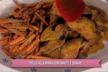 pollo alla birra con carote e senape di Barbara De Nigris