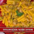 tortiglioni salsiccia taleggio e zafferano di Andrea Mainardi