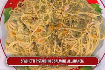 spaghetti pistacchio e salmone all'arancia di Antonio Paolino