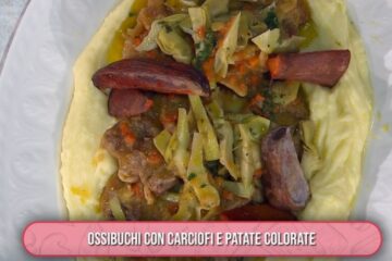 ossibuchi con carciofi e patate colorate di Gian Piero Fava