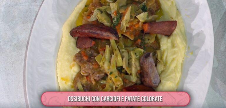 ossibuchi con carciofi e patate colorate di Gian Piero Fava