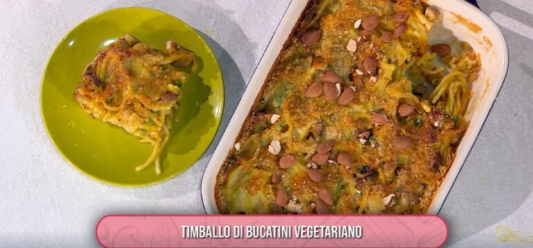 timballo di bucatini vegetariano di Fabio Potenzano