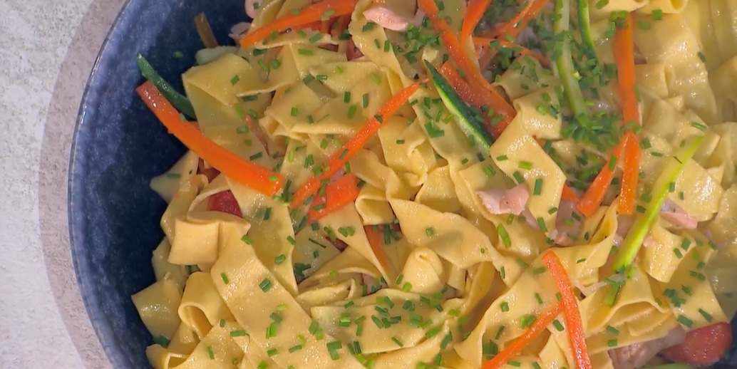 pappardelle con trota e verdure di Cristian Bertol