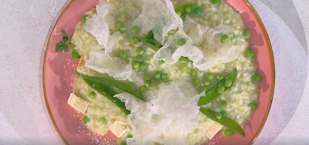 risotto alla crema di piselli di Sergio Barzetti