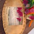 branzino in crosta all'aglio nero di Gian Piero Fava