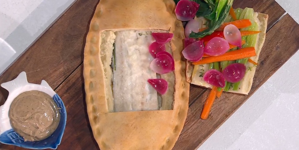 branzino in crosta all'aglio nero di Gian Piero Fava