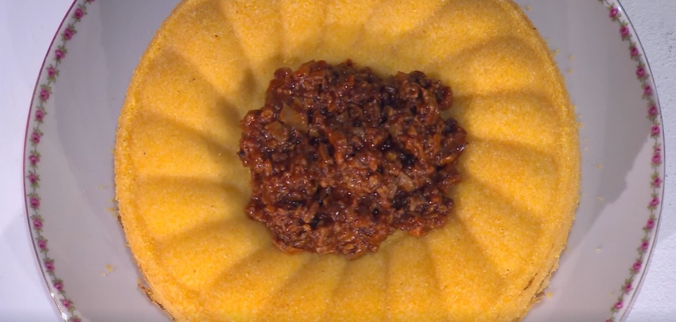 sformato di polenta con funghi e formaggio di Daniele Persegani