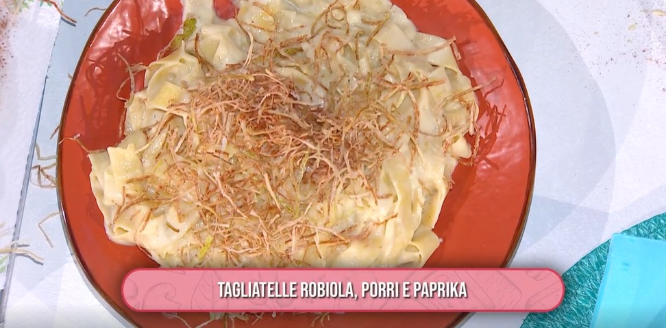 tagliatelle robiola porri e paprika di Antonio Paolino