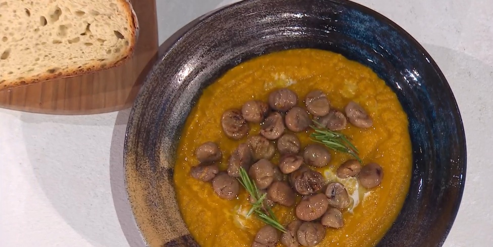 vellutata zucca porro e castagne di Chloe Facchini