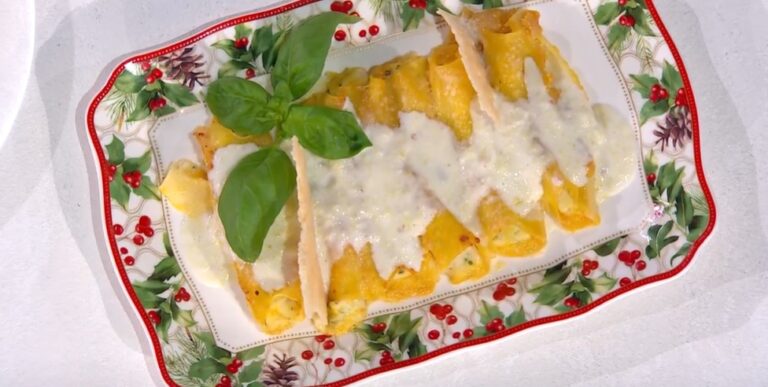 cannelloni di baccalà patate e porri di Antonio Paolino