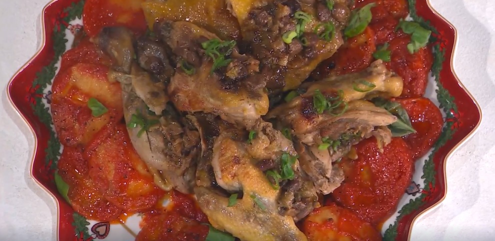 faraona con patate alla ghiotta di Chloe Facchini