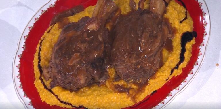 stinco ai funghi con purè di zucca di Daniele Persegani