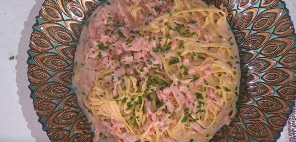 tagliolini panna salmone e vodka di zia Cri