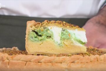 torta di patate robiola e pistacchio di Antonio Paolino