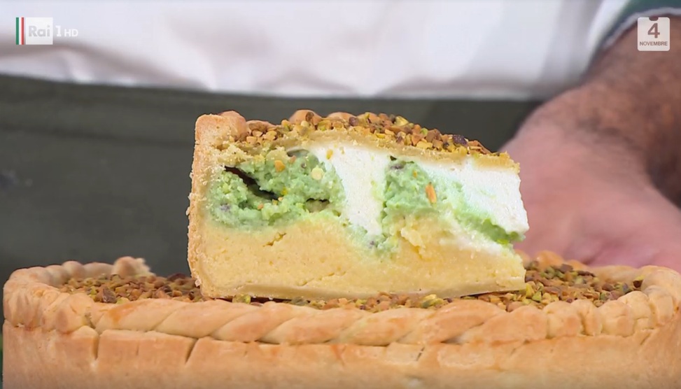 torta di patate robiola e pistacchio di Antonio Paolino