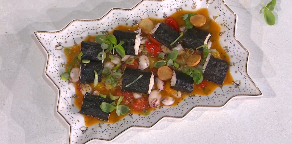 spigola all'acqua molto pazza di Salvatore Giugliano