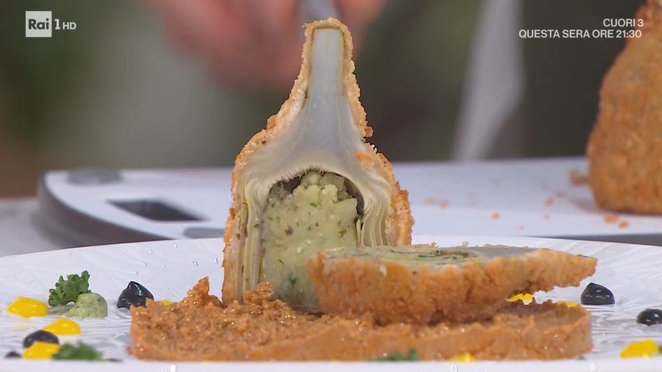 carciofi ripieni con salse colorate di Gian Piero Fava