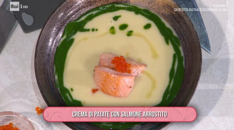 crema di patate con salmone arrostito di Michele Farru