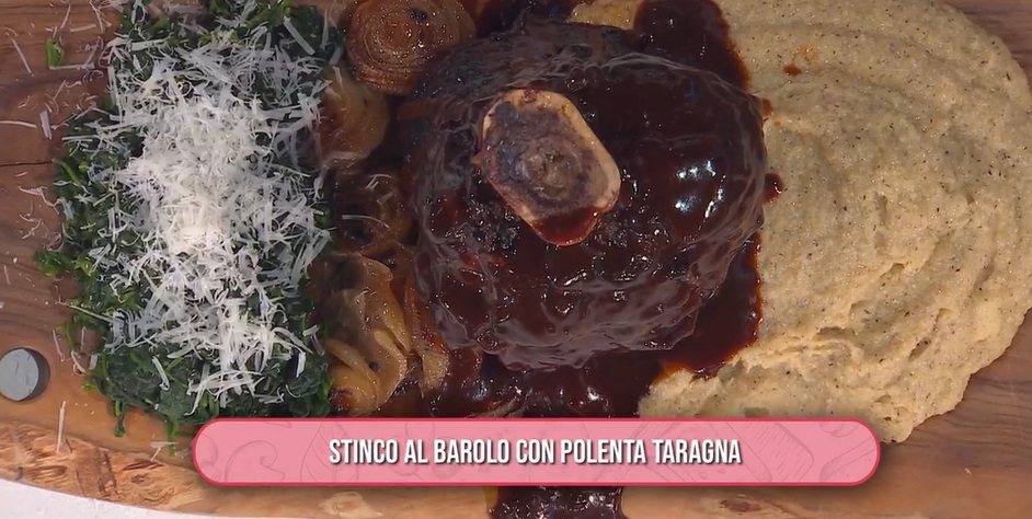 stinco al Barolo con polenta taragna di David Fiordigiglio