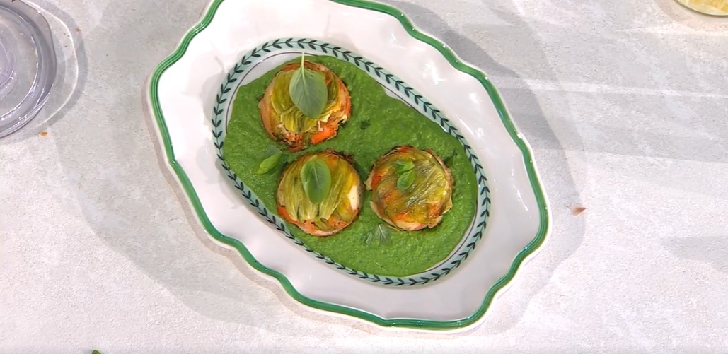 millefoglie di verdure con gazpacho verde di Crescenzo Morlando