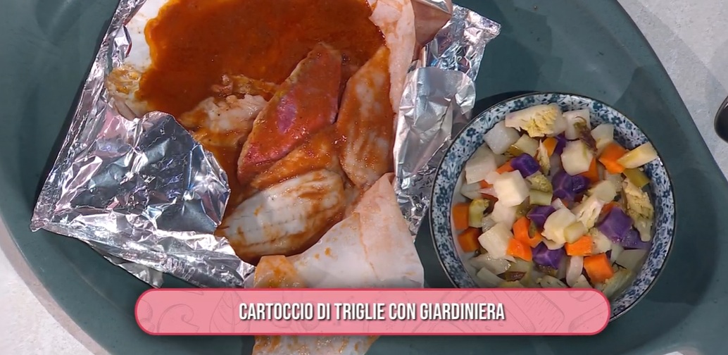 cartoccio di triglie con giardiniera di Michele Farru