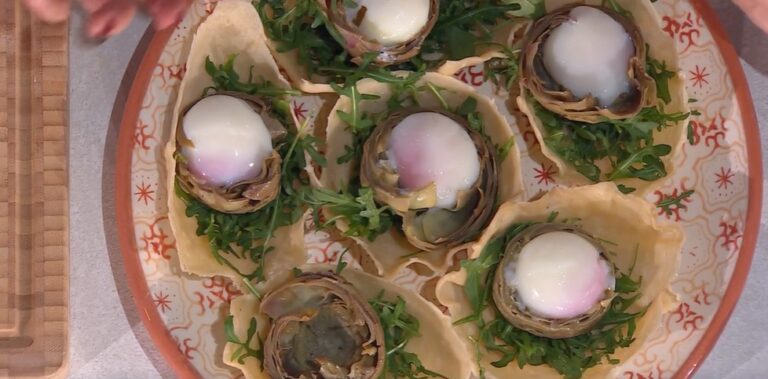 carciofi alla romana con uova a 64° di Barbara Agosti