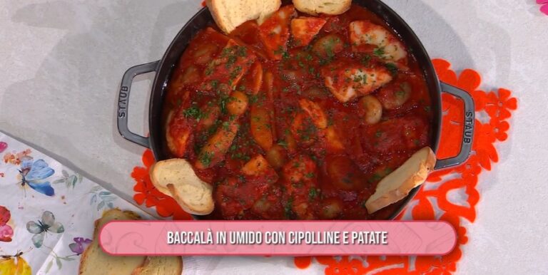 baccalà in umido con cipolline e patate di Zia Cri