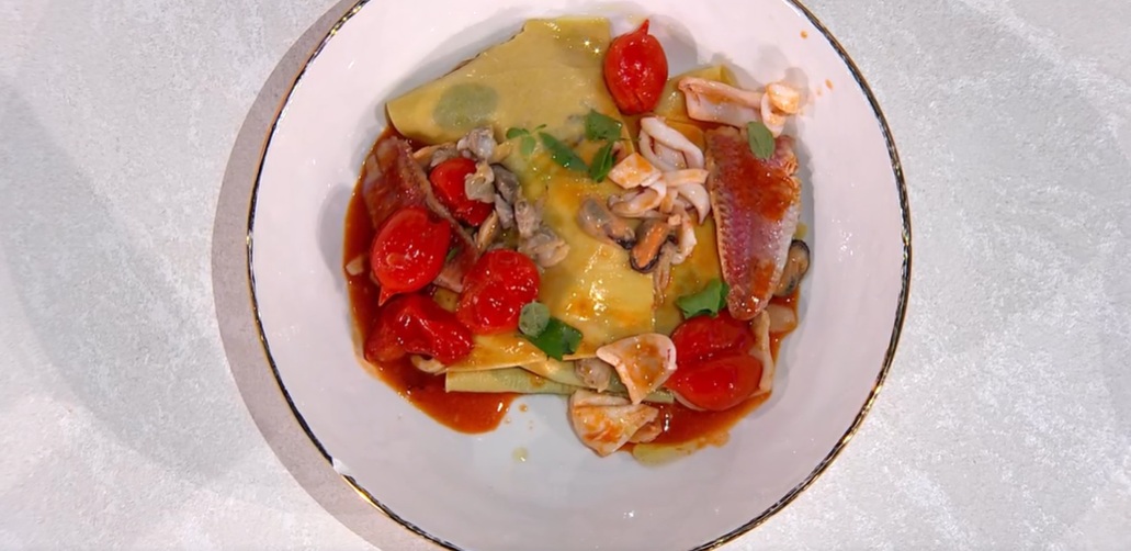 lasagna allo scoglio di Mauro e Mattia Improta